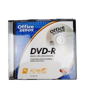 Office Depot‎ DVD-R 4.7 gb 120 min 16X  Lot of 13 Sealed